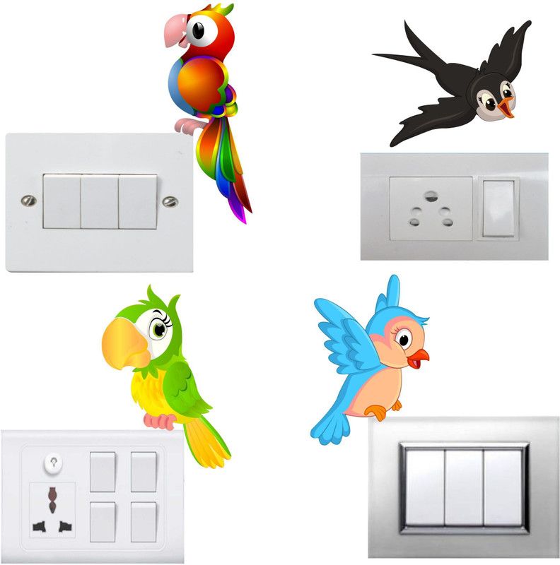 Saiii Designs 10 cm Cute Animal Self Adhesive Sticker  (Pack of 1)