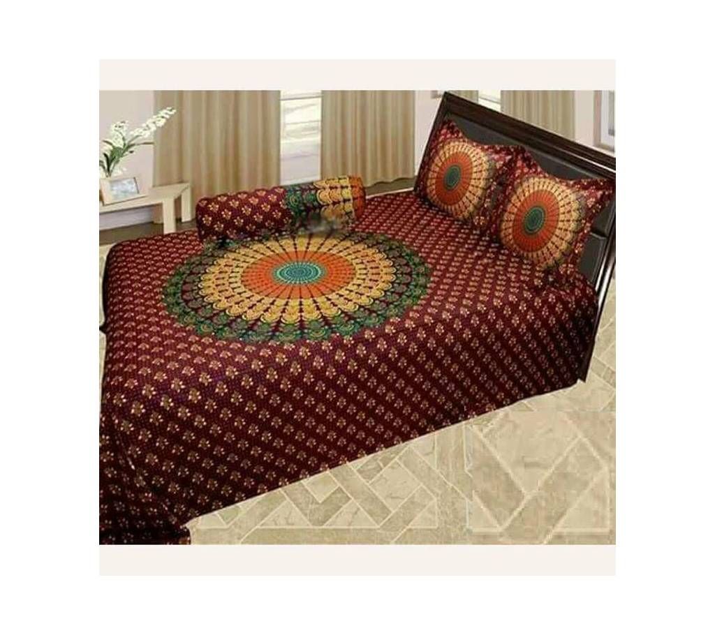 3pc King Size Cotton Panel Bed Sheet