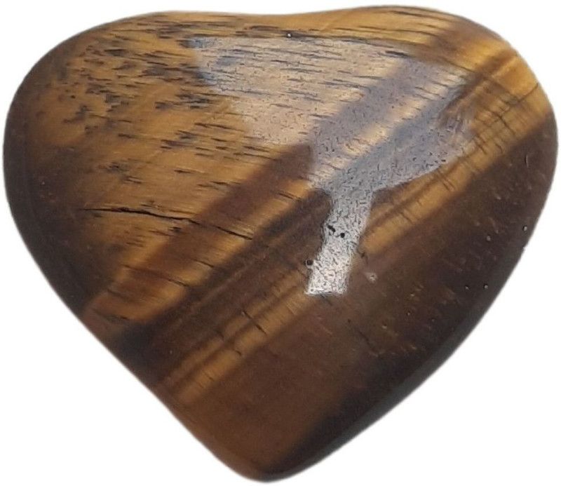 Maitri Export Tiger Eye Heart Shape Decorative Showpiece - 1.5 cm  (Crystal, Brown)