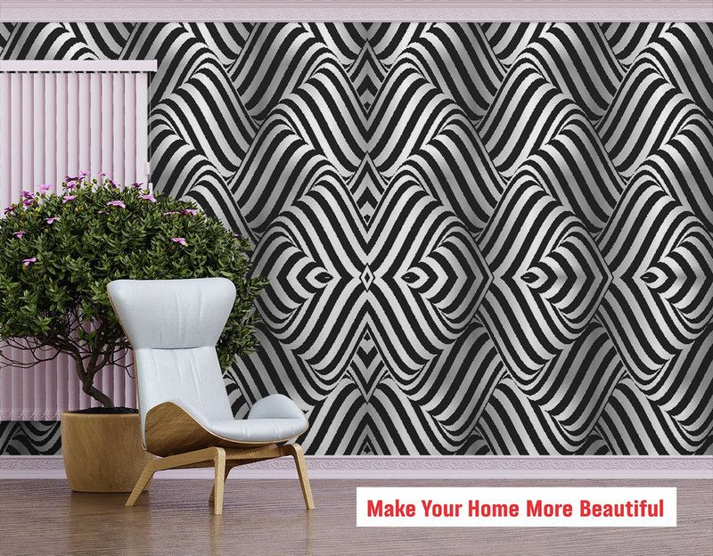 Imagine Printing Solutions Decorative Black, White Wallpaper  (318 cm x 40 cm)