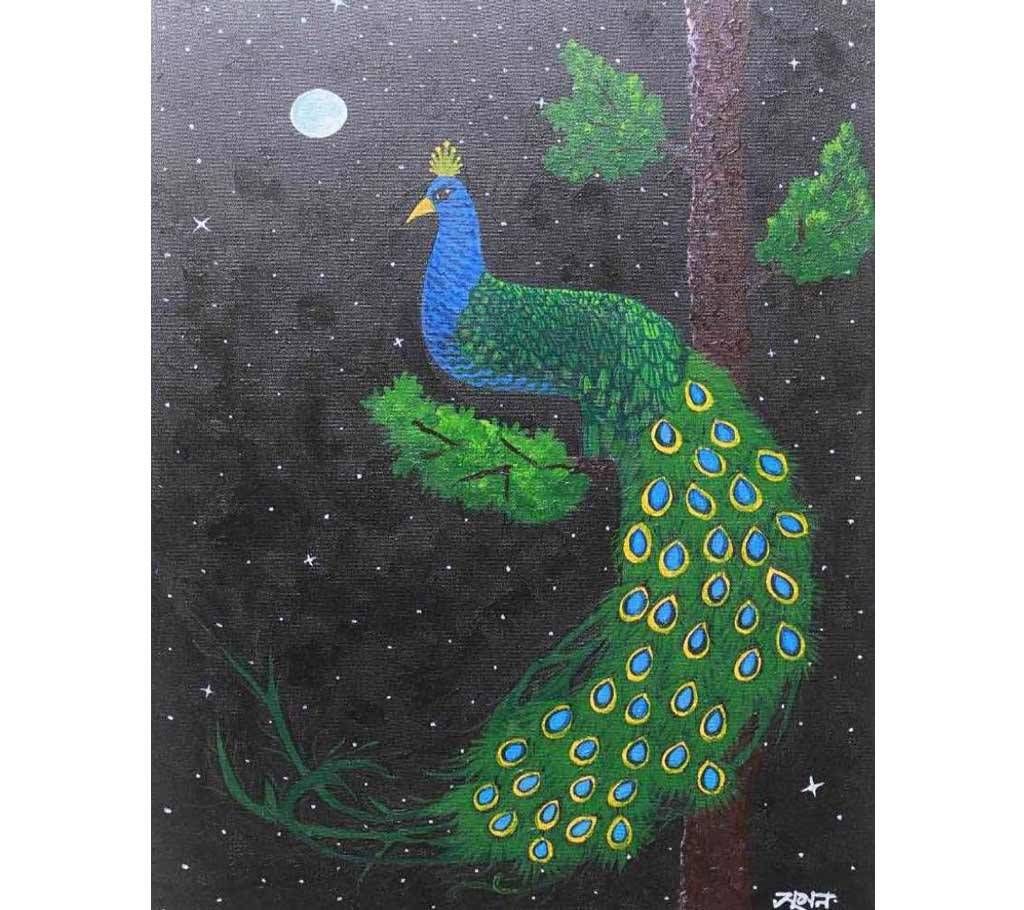 Peacock Handmade Painting