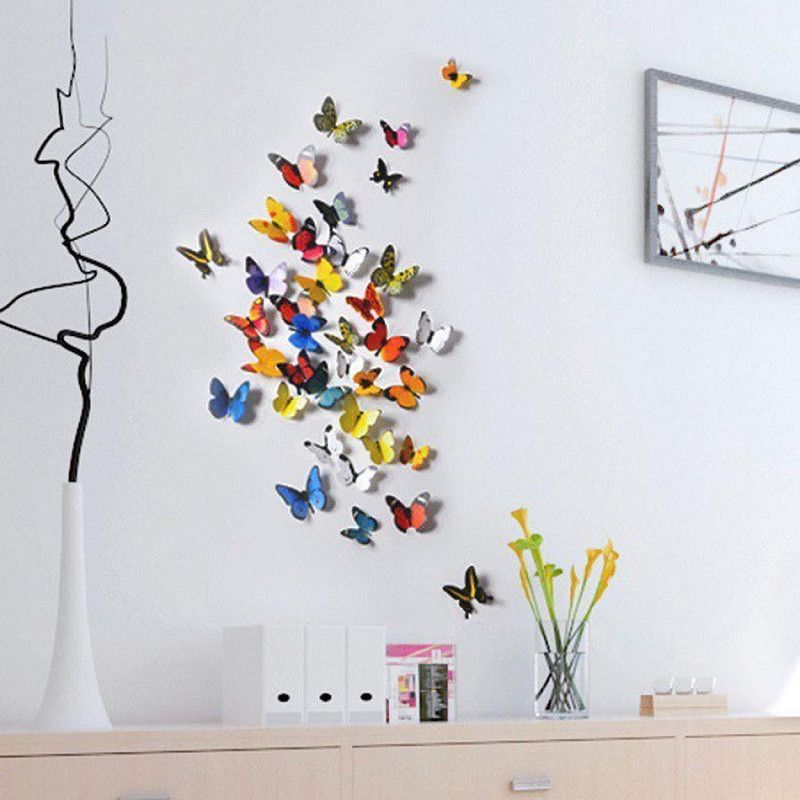 JAAMSO ROYALS 21 cm butterfly Magnetic Sticker  (Pack of 1)