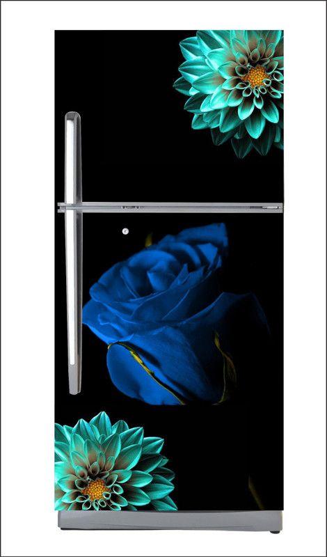 Divine Studio 60 cm Color flowerLarge Single Door Fridge Wallpaper And Decal Self Adhesive Fridge Wallpaer_Water Droplet Print Self Adhesive Sticker  (Pack of 1)