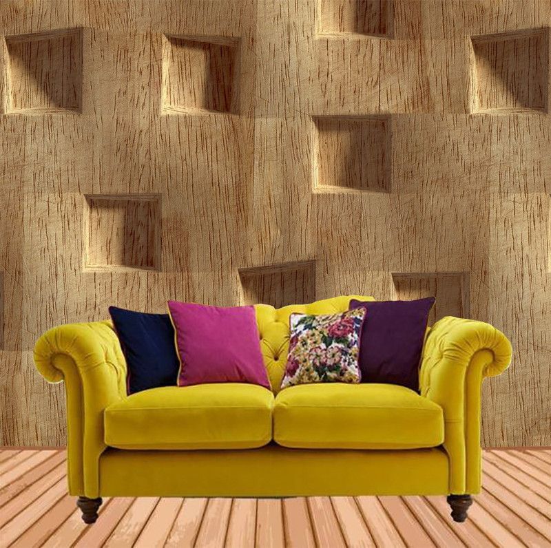 COLOR SOLUTION Decorative Brown Wallpaper  (228 cm x 40 cm)