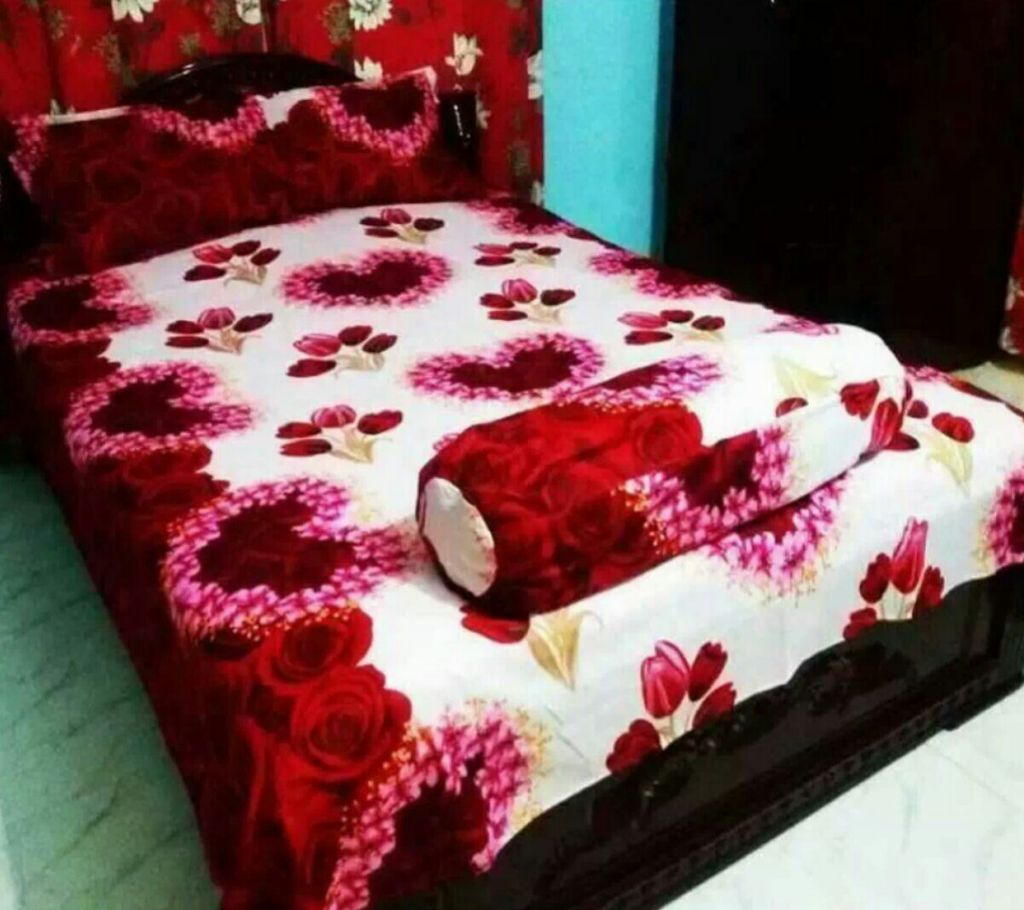 Cotton Double-Size Bed Sheet 3 ps