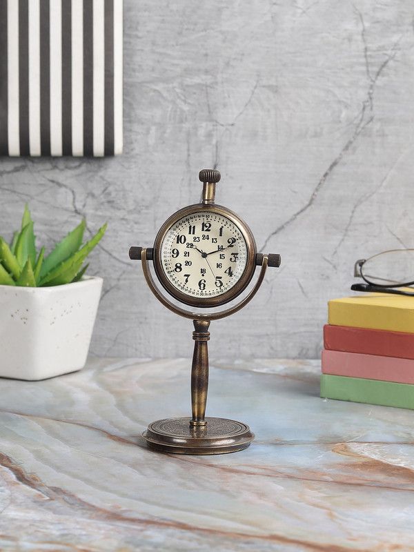 Ximdeco Analog Brown Clock