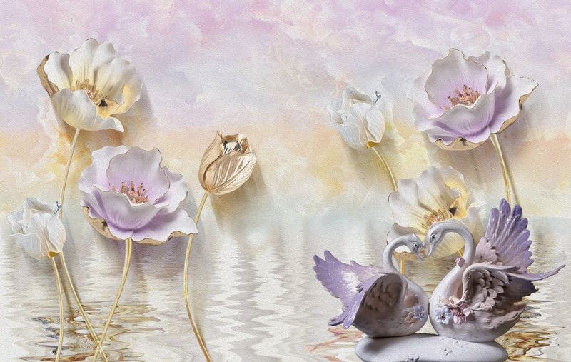 shoelific Floral & Botanical Multicolor Wallpaper  (150 cm x 90 cm)