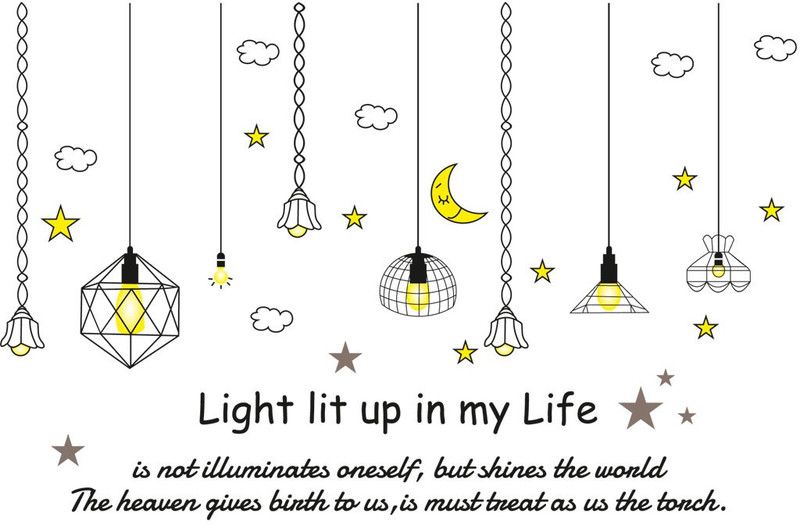 SEHAZ ARTWORKS 92 cm MN-LITTLE-LIT Self Adhesive Sticker  (Pack of 1)