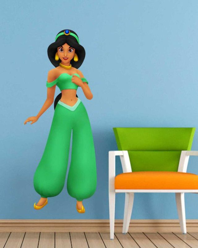Approach home Decor 60 cm disney princess jasmine wall stickers 3d Self Adhesive Sticker  (Pack of 1)