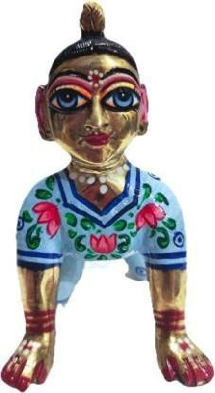 vrindavan shopi Decorative Showpiece - 8 cm  (Brass, Multicolor)