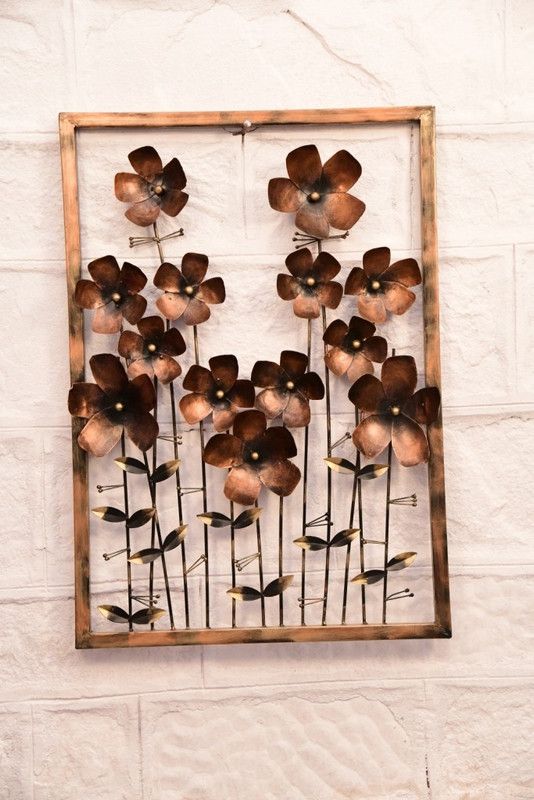 Craft Edge Iron Daizzy Pannel Wall Hanging Showpiece Item for Home Decor Decorative Showpiece - 91.5 cm  (Iron, Brown, Black)