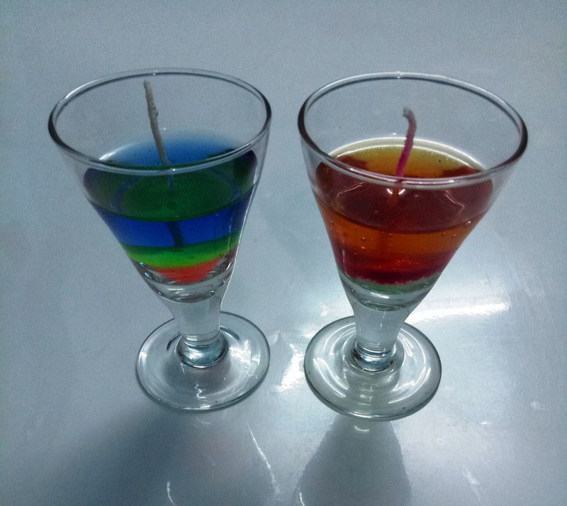 Gel candles G7 Beer glass Candle  (Multicolor, Pack of 2)