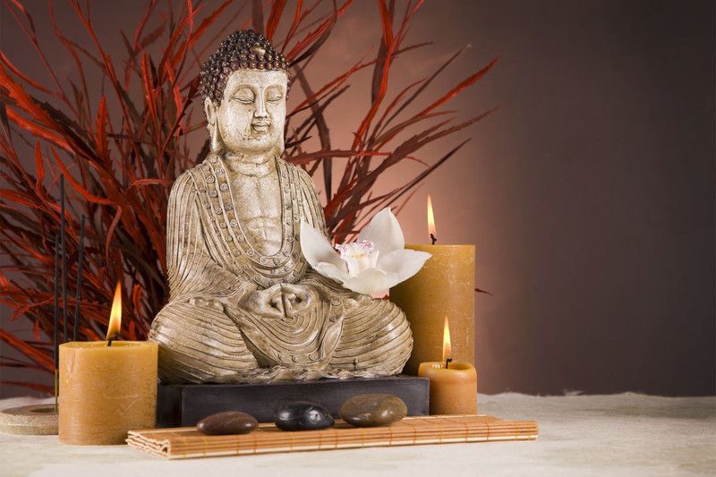 imbue Gautam Buddha self adhesive vinyl painting without frame Digital Reprint 36 inch x 24 inch Painting  (Without Frame)