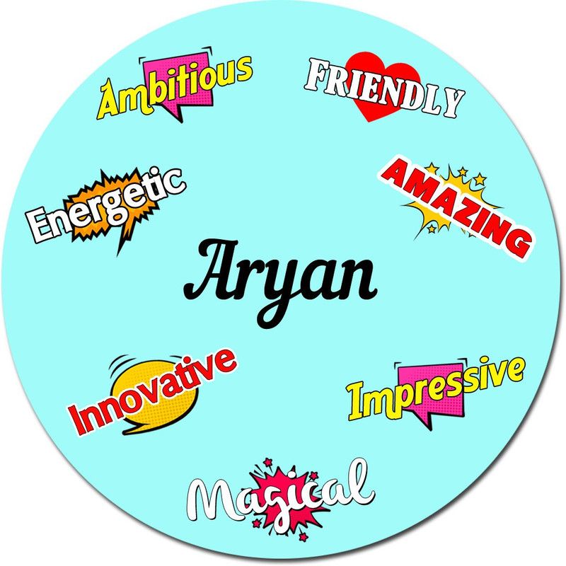 FURNISHFANTASY Fridge Magnet - Best Gift on Happy Birthday, Return Gifts for kids, Everyday Gifting , Name - Aryan Fridge Magnet Pack of 1  (Multicolor)