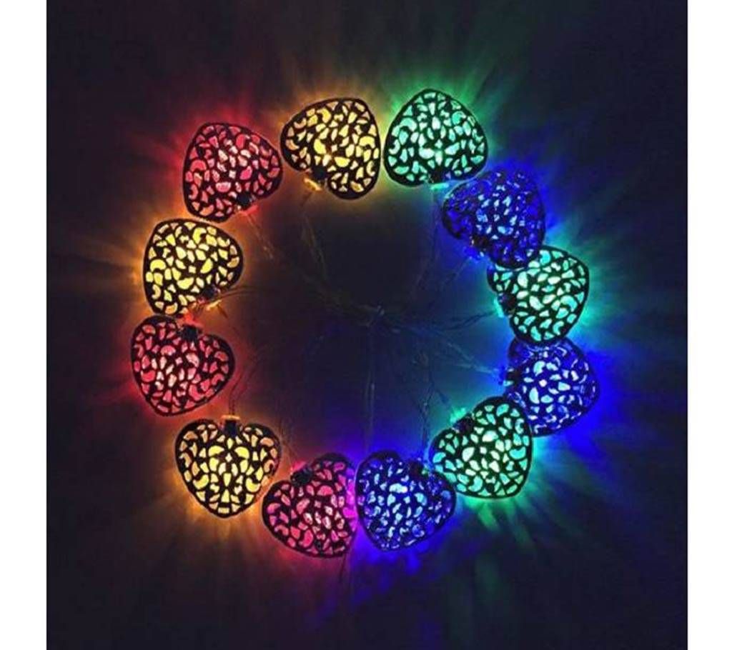 Heart Shape Fairy Light (Golden Body)