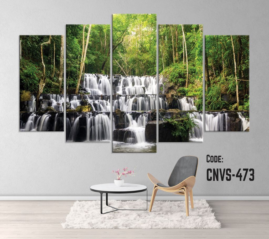 CNVS-473 Waterfalls Wall Canvas Art Prints 96 inch x 48 inch