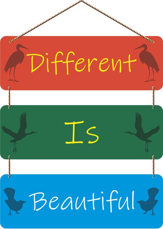 Ankirah Different Is Beautiful Wall Hanging  (Multicolor)