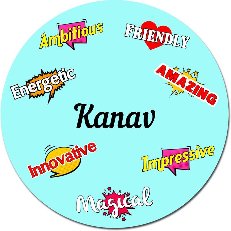 FURNISHFANTASY Fridge Magnet - Best Gift on Happy Birthday, Return Gifts for kids, Everyday Gifting , Name - Kanav Fridge Magnet Pack of 1  (Multicolor)