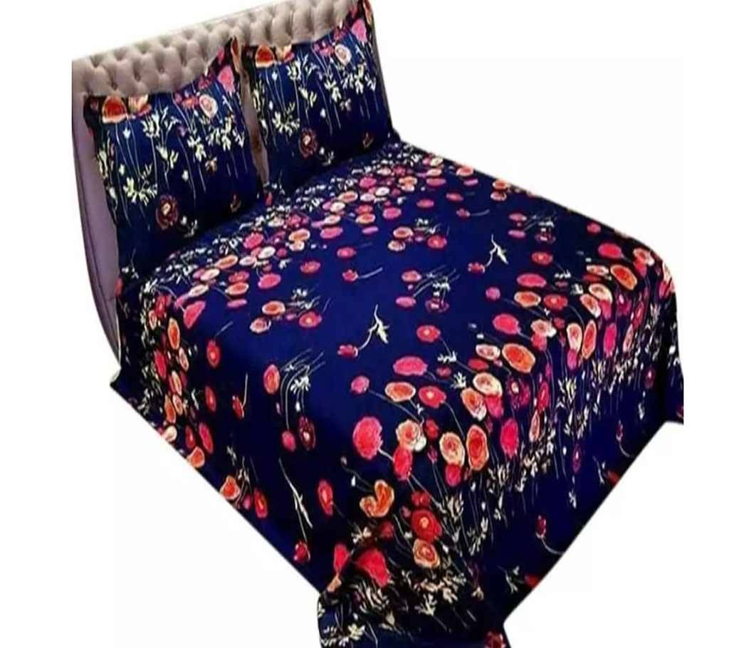 Printed Bed Sheet - Along With Pillow Cover - 010 - MAF