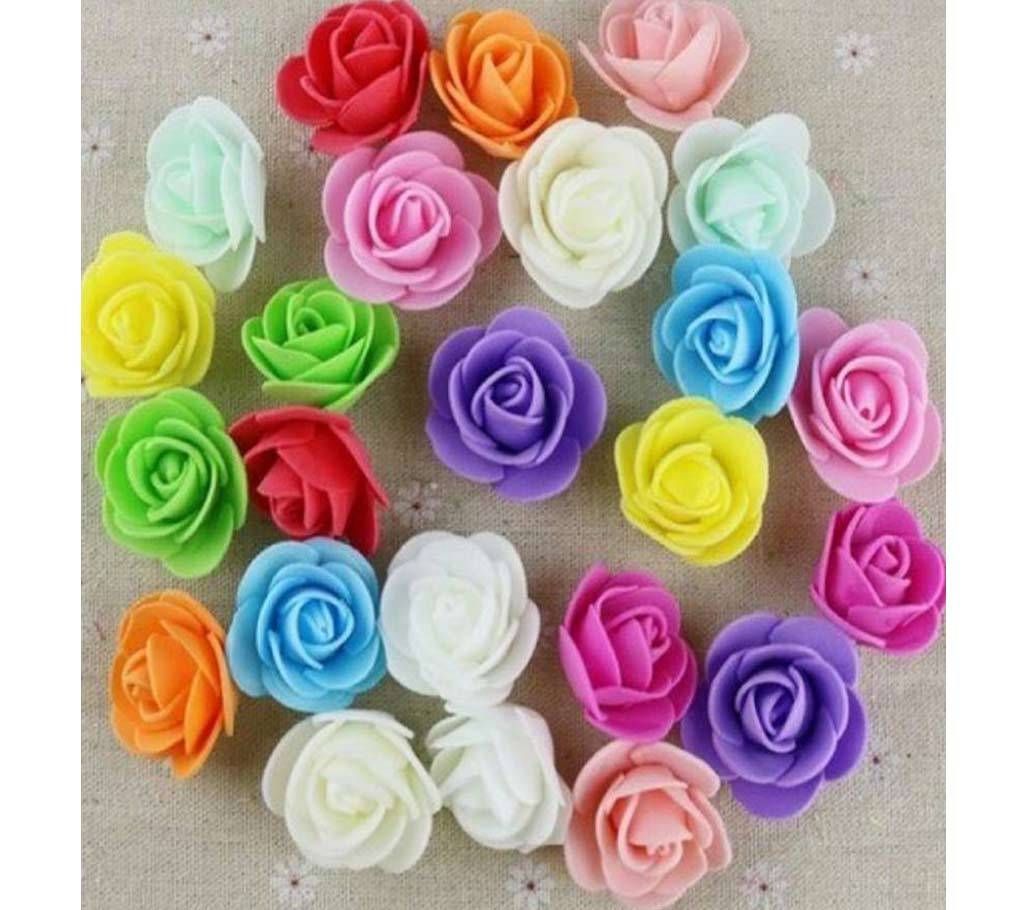 Multicolor PE Foam Rose Head Artificial Flower - 20 pieces pack