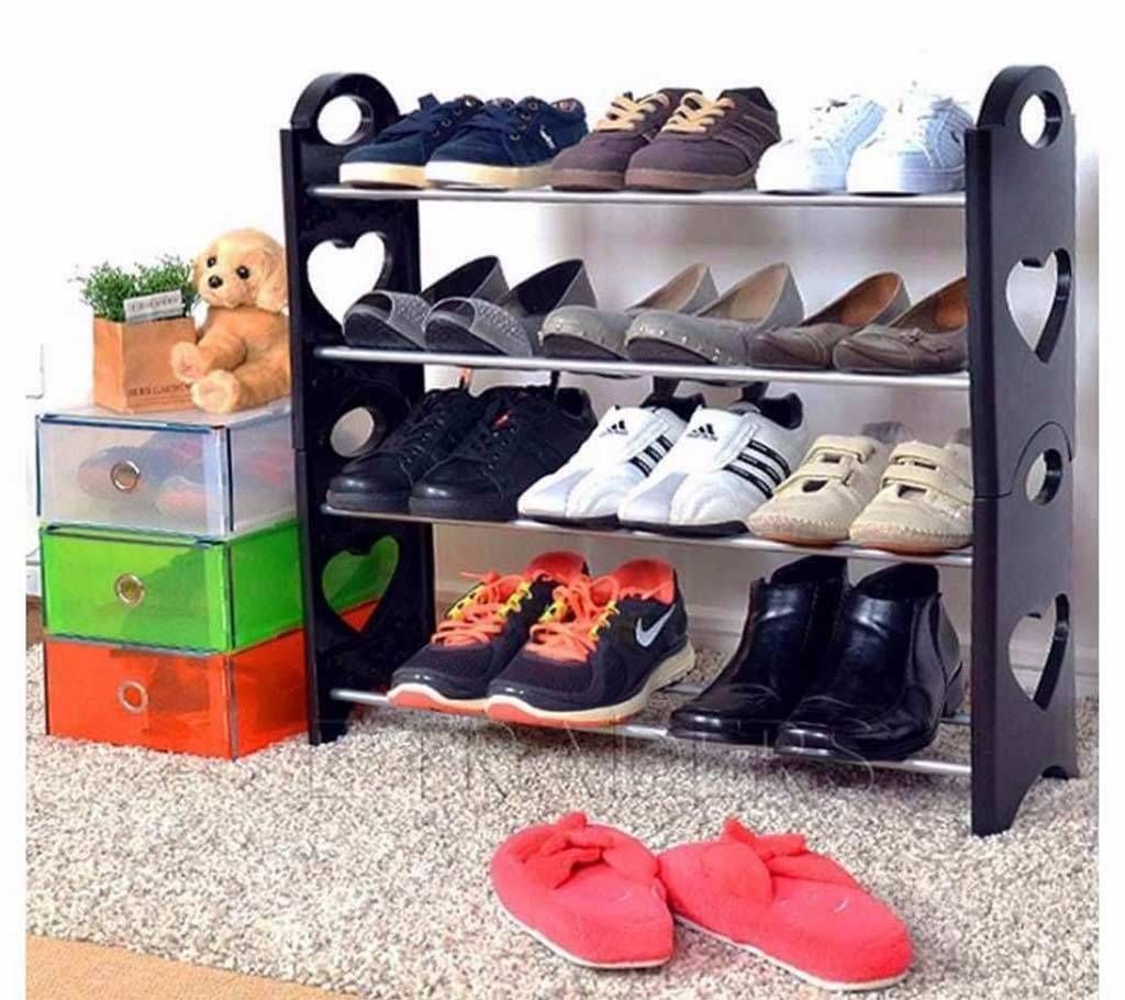 Stackable 4-Tier Expendable Shoe Rack