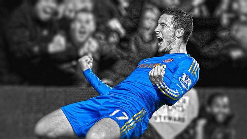 Chelsea Fc Eden Hazard Soccer Sport Chelsea FC Matte Finish Poster Photographic Paper  (12 inch X 18 inch)