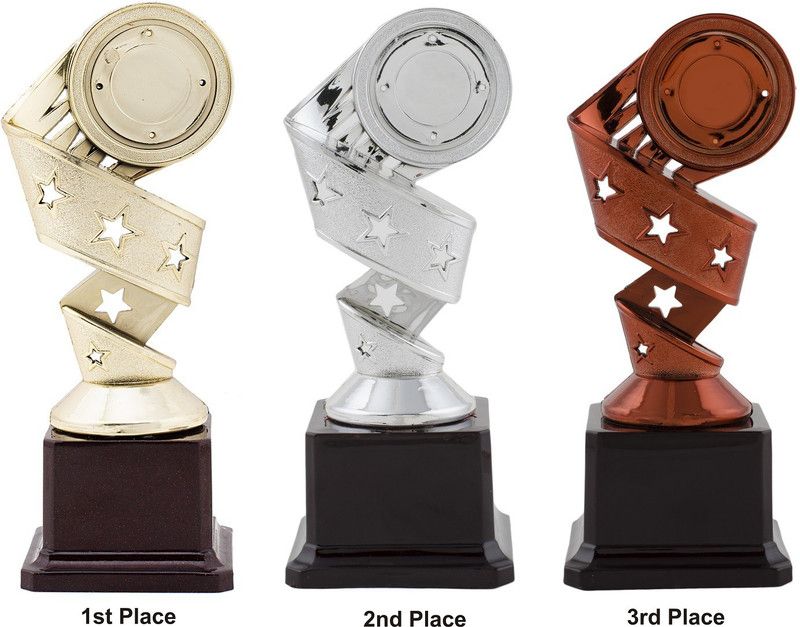 AARK INDIA Award : First Three Positions (Set Of 3Pcs) : Trophy Gift : (PC-00500) Trophy  (8.5 Inches)