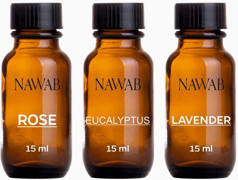 NAWAB essential aroma Diffuser oil(Rose,Lavender,Eucalyptus-15ml) Aroma Oil