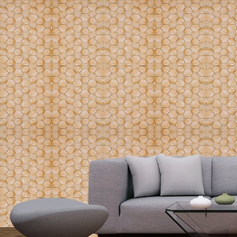Jyanshu Creation Floral & Botanical Beige, White Wallpaper  (500 cm x 40 cm)