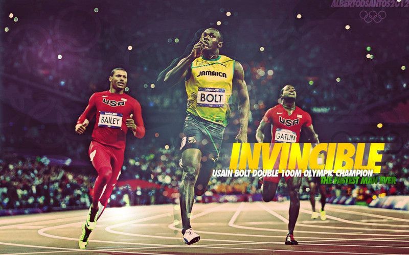 small usain bolt fine quality sports wall poster sp1668 original Wall Poster Print on Art Paper 13x19 Inches Paper Print  (19 inch X 13 inch, Rolled)