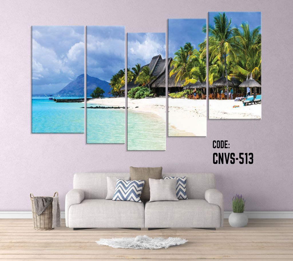 CNVS-513 Beach Resort Wall Canvas Art Prints 72 inch x 36 inch