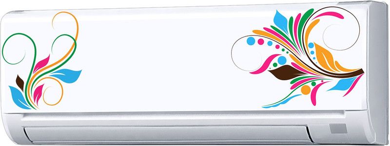 StickMe 30 cm AC Sticker Split Ac Stickers Air Conditioner Sticker - Standard Size (Vinyl, Multicolor)- SM6010 Self Adhesive Sticker  (Pack of 1)