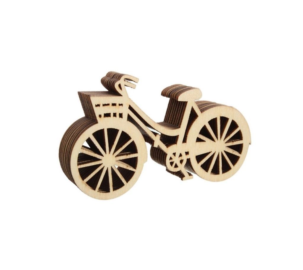 Wooden Bicycle Shape Embellishments Crafts