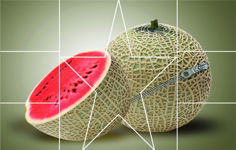 Sticker Hub 58 cm Waterproof Kitchen Muskmelon Wallpaper/Wall Sticker Multicolour - Kitchen Wall Coverings Area ( 58Cm X 91Cm ) Self Adhesive Sticker  (Pack of 1)
