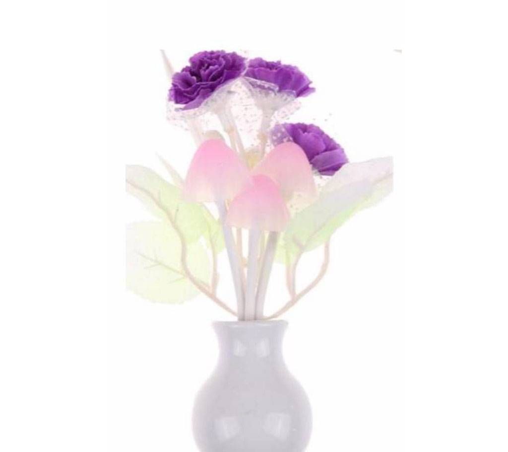 Romantic Purple Colour Mushroom Sensor LED Night Light For Home Decor