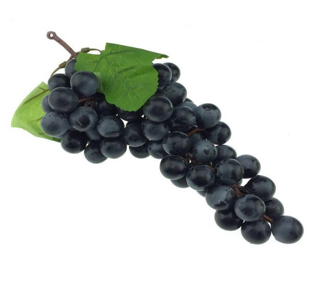Artificial Plastic Fruit Grapes Cluster Home Office Decoration Black