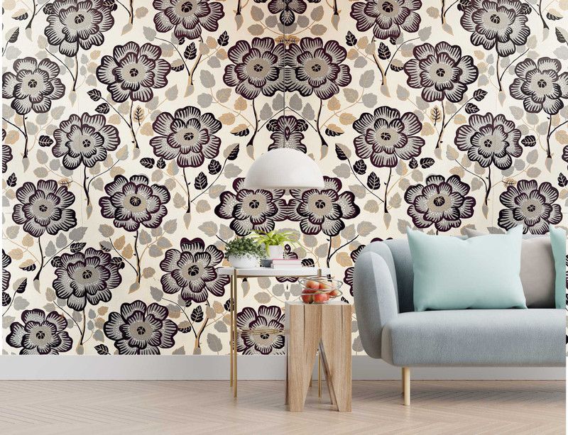 shoelific Floral & Botanical Multicolor Wallpaper  (305 cm x 42 cm)