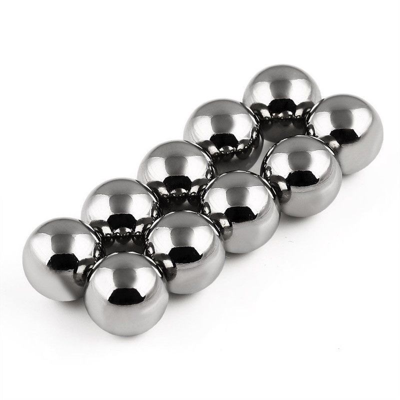ART IFACT 10 Pieces of 10mm Neodymium Magnets - N52 Ball Magnets Sphere - Rare Earth NdfeB Fridge Magnet, Multipurpose Office Magnets, Magnetic Paper Holder Pack of 10  (Silver)