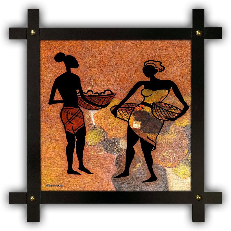 Poster N Frames Cross Wooden Frame Hand-Crafted with photo of Modern Arts 229-crossframe Digital Reprint 16.5 inch x 16.5 inch Painting  (With Frame)