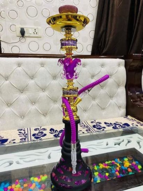 sonatraders Decorative Showpiece - 28 cm  (Glass, Purple)