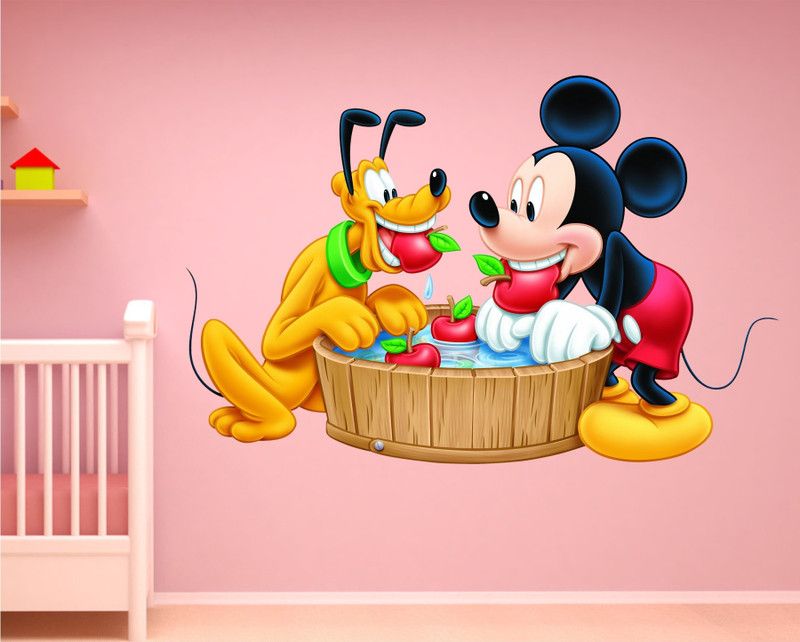 MADHUBAN DECOR 93 cm NEW 3D MICKEY MOUSE Self Adhesive Sticker  (Pack of 1)