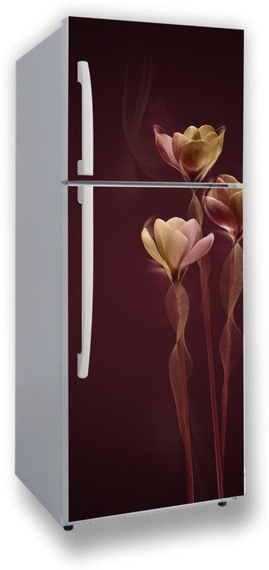 Ainan Decor 60 cm Kitchen Red Strawberry Fridge Sticker Decorative Refrigerator Door Wallpaper Poster self Adhesive Vinyl Fridge wrap Decorative Wall Sticker (PVC Vinyl Multicolor) Size 60x160 cm Self Adhesive Sticker  (Pack of 1)