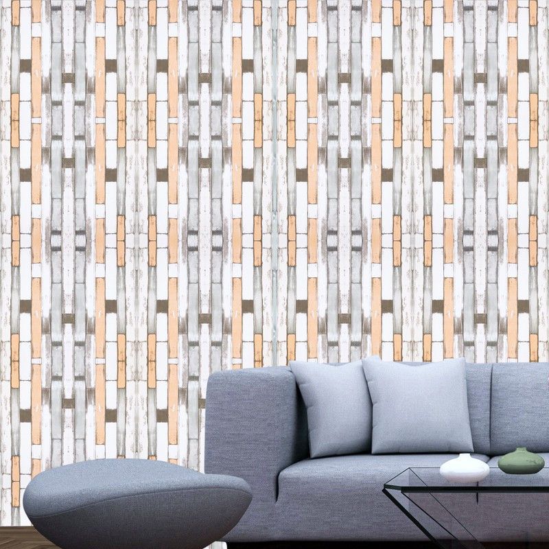 Jyanshu Creation Floral & Botanical Beige, Grey Wallpaper  (1000 cm x 40 cm)