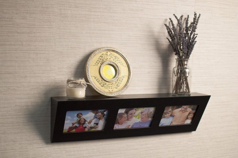 Photo frame wall shelf MDF (Medium Density Fiber) Wall Shelf (Number of Shelves - 1, Black) MDF (Medium Density Fiber) Wall Shelf  (Number of Shelves - 1, Black)
