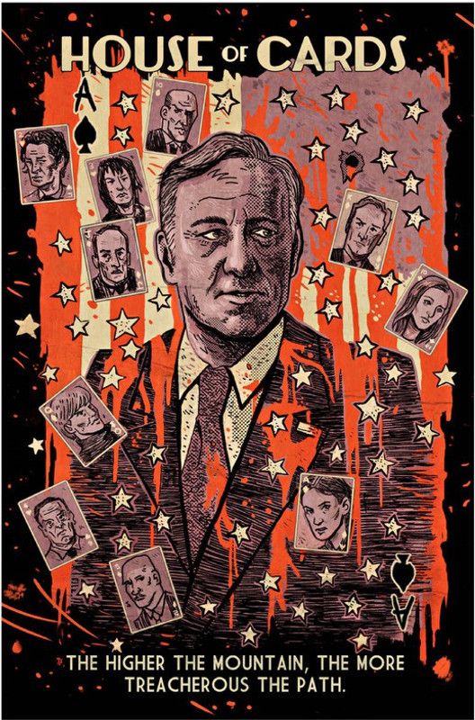 House Of Cards Vintage Style Poster Paper Print  (18 inch X 12 inch)