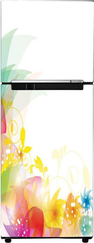 Decal Krishna 160 cm Colorfull abstract effect fridge sticker multicolr fully waterproof vinyl,covering area [60x160] Self Adhesive Sticker  (Pack of 1)