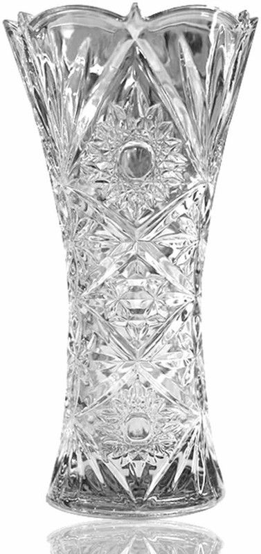 PR Star Glass Vase  (9 inch, Clear)