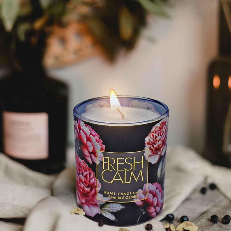 Silly Sale Soy Wax Scented Candle in Glass Jar for Home Fragrance and Home Decoration (25H Burn Time) (AXW2044-A) Candle  (Multicolor, Pack of 1)
