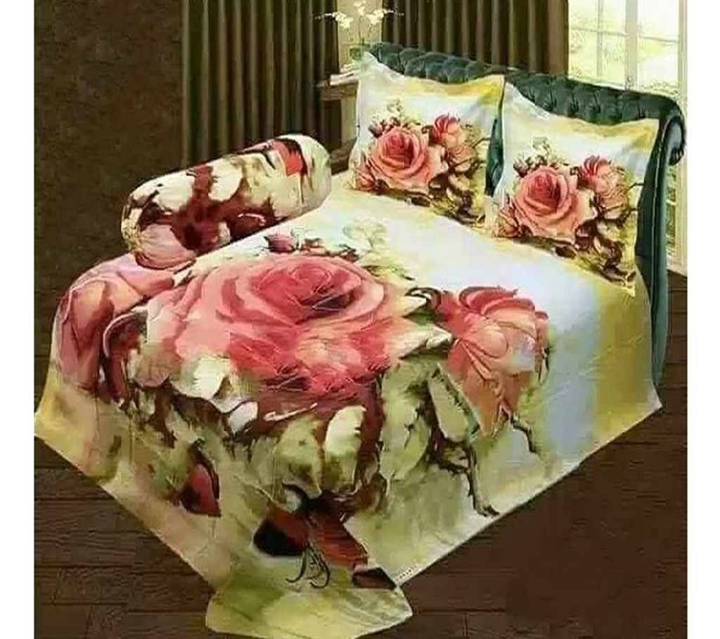 Printed Bed Sheet - Along With Pillow Cover - 028 - MAF