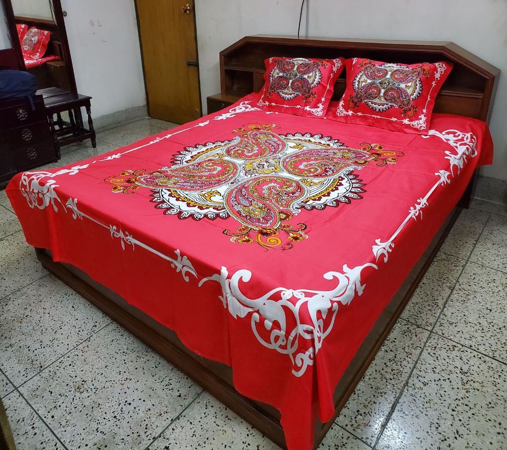 Panel Bed Sheet - P58 (3) - Deep Pink - ANJ